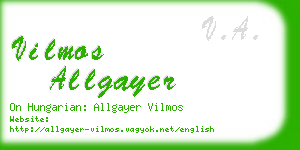 vilmos allgayer business card